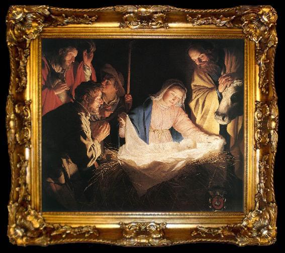 framed  HONTHORST, Gerrit van Adoration of the Shepherds  sf, ta009-2